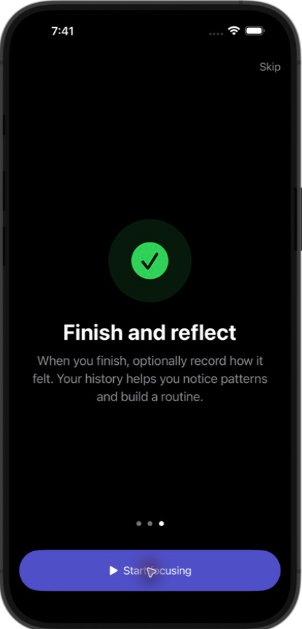 FocusKind guide explaining the optional reflection